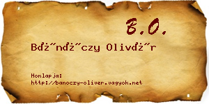 Bánóczy Olivér névjegykártya
